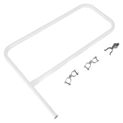 Vestil Steel Pipe Safety Railing Gate P-Shaped 36 In. x 36 In. White