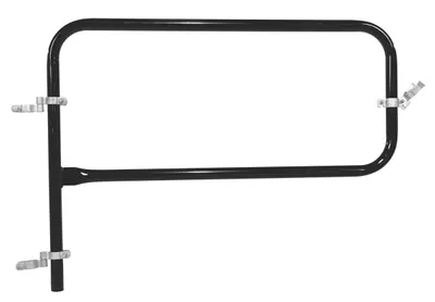 Vestil Steel Pipe Safety Railing Gate P-Shaped 48 In. x 36 In. Black