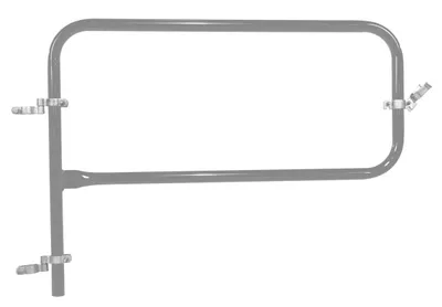 Vestil Steel Pipe Safety Railing Gate P-Shaped 48 In. x 36 In. Gray Semi Gloss