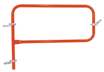 Vestil Steel Pipe Safety Railing Gate P-Shaped 48 In. x 36 In. Orange