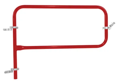 Vestil Steel Pipe Safety Railing Gate P-Shaped 48 In. x 36 In. Red
