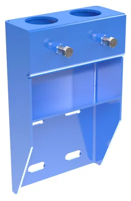Vestil Steel Wall Mount Bracket For Pipe Safety Railing Blue