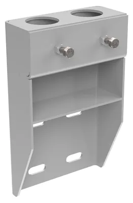 Vestil Steel Wall Mount Bracket For Pipe Safety Railing Gray Semi Gloss