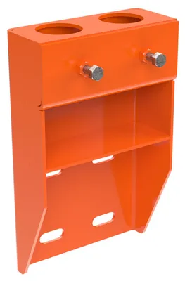 Vestil Steel Wall Mount Bracket For Pipe Safety Railing Orange
