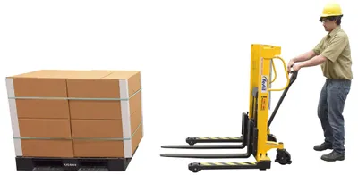 Vestil VHPS-2000-AA-35 manual & electric stacker shown from an alternate angle