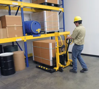 Vestil VHPS-2000-AA-35 manual & electric stacker shown from an alternate angle