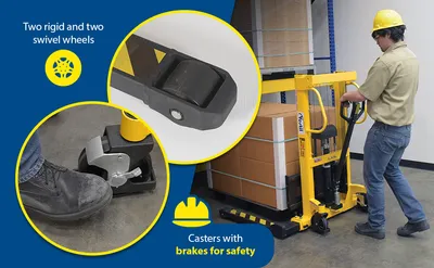 Vestil VHPS-2000-AA-35 manual & electric stacker feature highlights