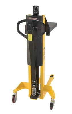 Vestil VHPS-NM-600-39 single fork skid positioner lifter shown from an alternate angle