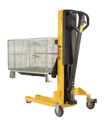 Vestil VHPS-NM-600-39 single fork skid positioner lifter shown from an alternate angle