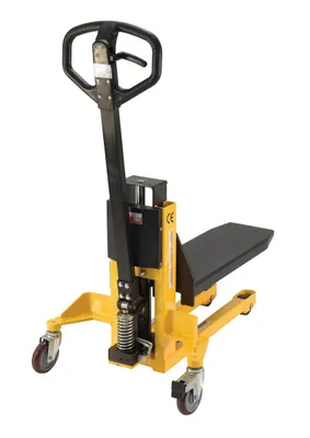 Vestil VHPS-NM-800-11 single fork skid positioner lifter shown from an alternate angle