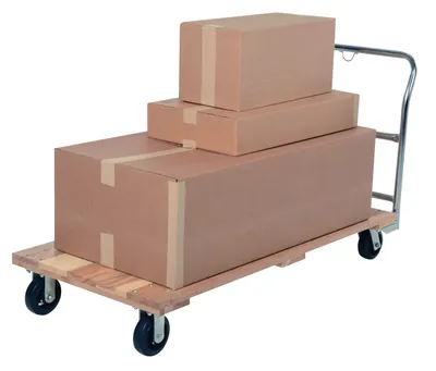 Vestil VHPT-3060 hardwood platform truck shown from an alternate angle