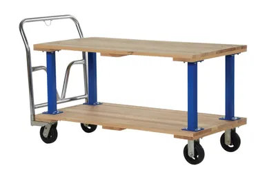 Vestil VHPT/D-2754 double & triple decker hardwood platform cart