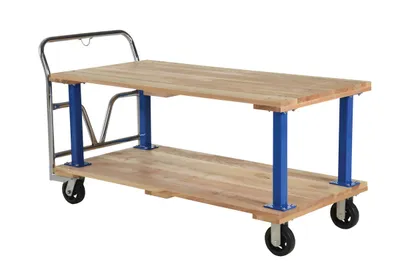 Vestil VHPT/D-3060 double & triple decker hardwood platform cart