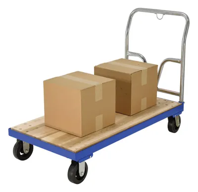 Vestil VHPT/S-2448 hardwood platform truck shown from an alternate angle