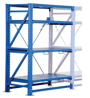 Vestil Steel Roll Out Shelving-Add On Unit 32"l X 57"w X 80"h 3,000 Lb. Capacity Blue