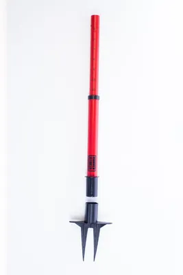 Vestil Plastic Web Barrier Stake 42 In. Red / Black
