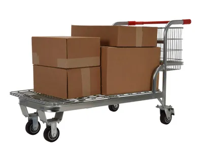 Vestil WIRE-L nestable wire cart shown from an alternate angle
