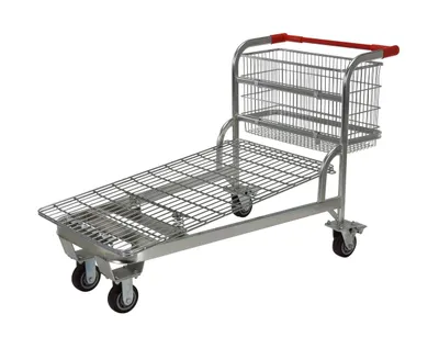 Vestil WIRE-L nestable wire cart shown from an alternate angle