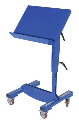Vestil WPT-1624 mobile tilting work table shown from an alternate angle