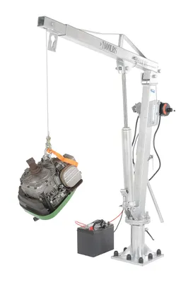 Vestil WTJ-4-G-DC winch operated truck jib crane shown from an alternate angle