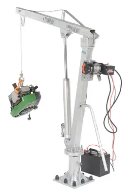 Vestil WTJ-4-G-DC winch operated truck jib crane shown from an alternate angle