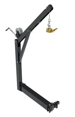 Vestil Steel Hitch Mounted Truck Jib Crane With Magnet 200 Lb. Capacity Black
