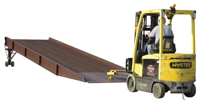Vestil YR-TB-P steel yard ramp shown from an alternate angle