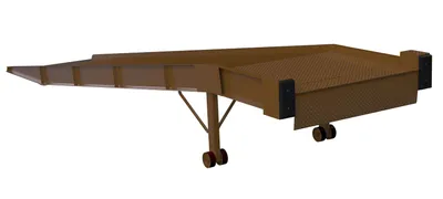 Vestil Steel Yard Ramp Mechanical Dock Leveler 84 In. x 36 Ft. 16,000 lb. Capacity Earth Tone Brown