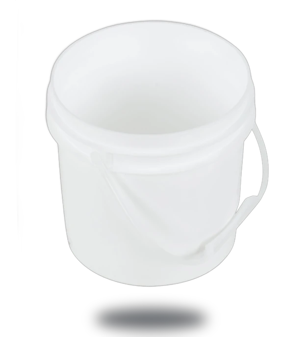 Vestil High Density Polyethylene Open Head Pail with Plastic Handle 180 Pack 7-1/2 In. x 7-1/2 In. x 7-1/2 In. 1 Gallon White
