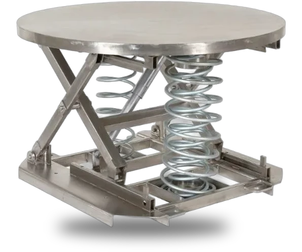 Vestil SST-45-PSS-ST Partially Stainless Steel Solid Top Spring Scissor Table 4500 Lb. Capacity