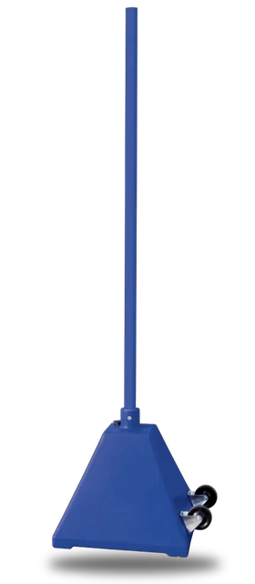 Vestil PYSB-W-B Low Density Polyethylene Plastic Pyramid Sign Base with Steel Pole and Wheels 22 In