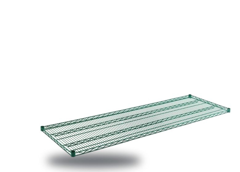 Wire Shelf, Green-Guard Epoxy J2472K, 24"x72"x1"